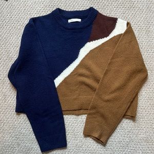 Oak and Fort cropped knit sweater size small like new condition